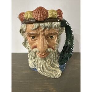 ROYAL DOULTON Character Jug NEPTUNE D6548 Large 7 1/2"